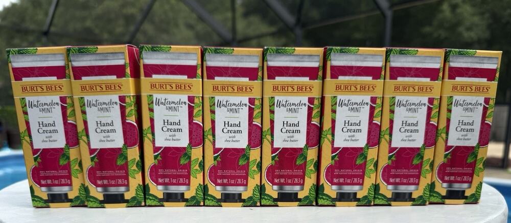 (8) Pack Burt’s Bees Watermelon & Mint Hand Cream with Shea Butter 1oz Each
